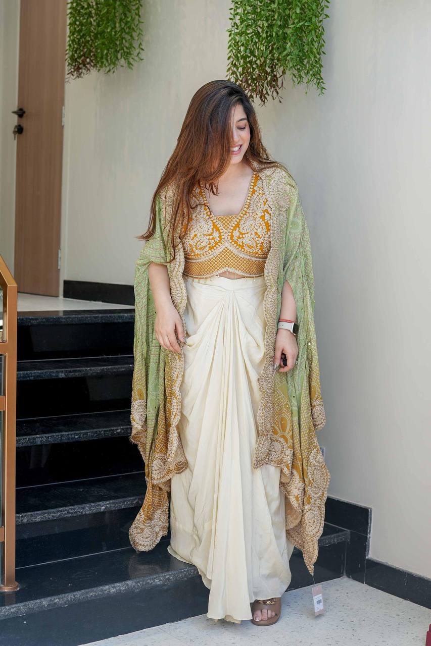THREE PIECE WESTERN OUTFIT FOR DESIGNER LOOK