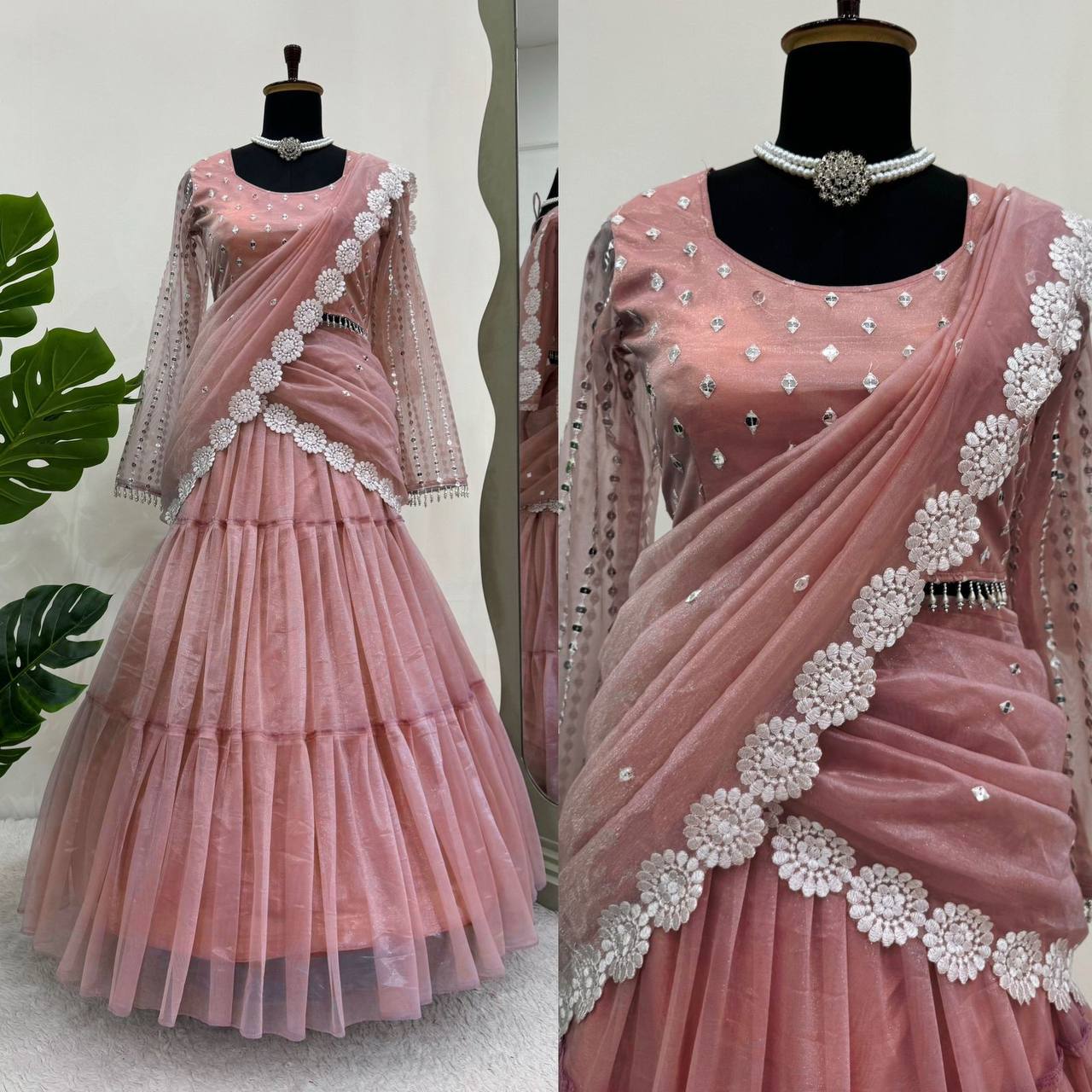 Reday to wear Lehengha saree single availability wholesale