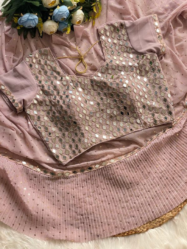 NEW BOLLYWOOD SUPERHIT DESIGN LAUNCHING SEQUINS CRUSH PLEATED SAREE