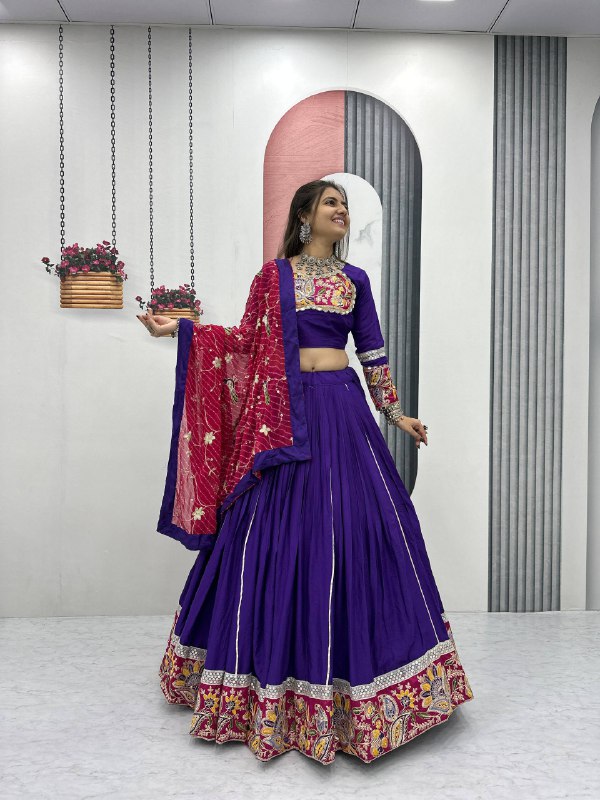 Navratri Special Pure Cotton Lehenga Choli single available wholesale