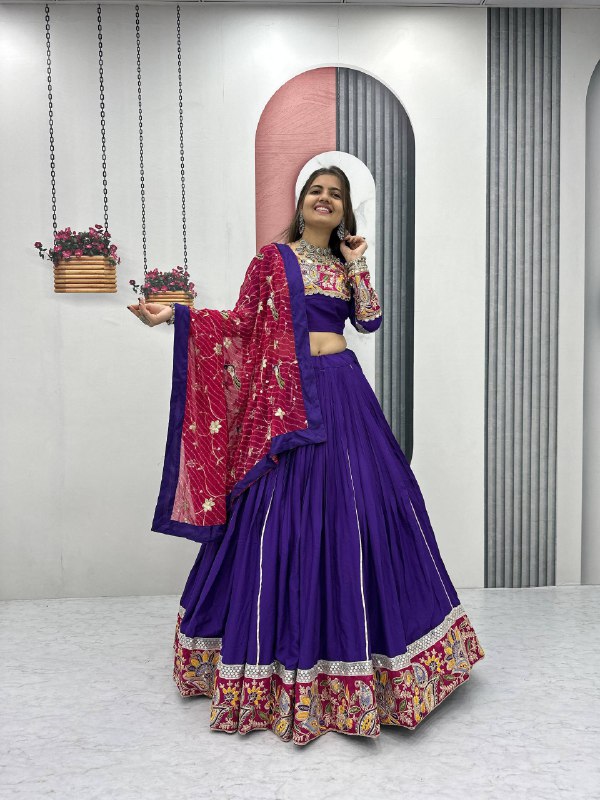 Navratri Special Pure Cotton Lehenga Choli single available wholesale