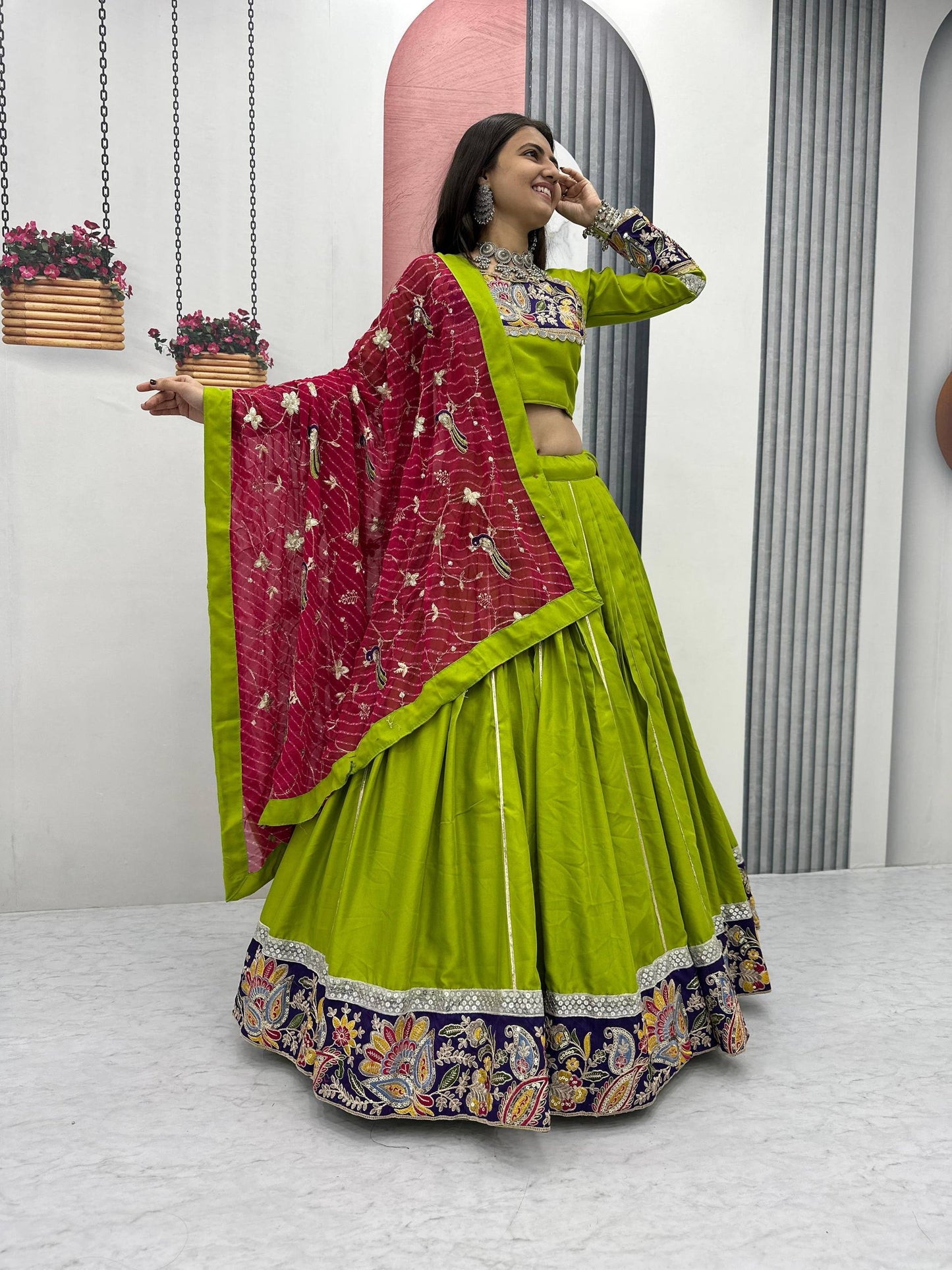 Navratri Special Pure Cotton Lehenga Choli single available wholesale