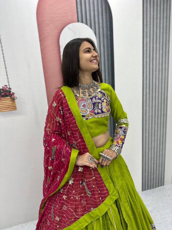 Navratri Special Pure Cotton Lehenga Choli single available wholesale