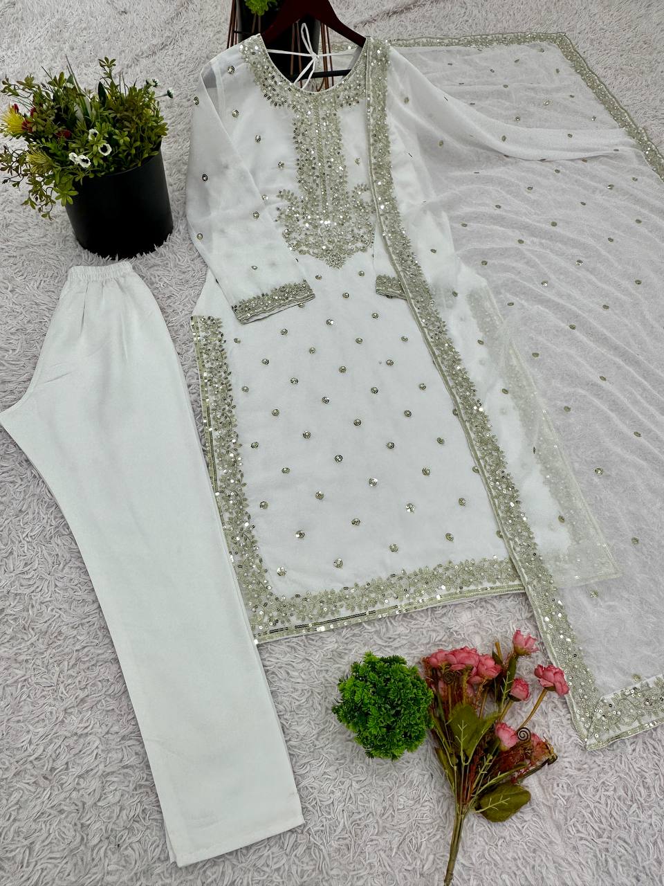 New Designer Party Wear Look Fancy Top-Dupatta and Fully Stitched Sharara