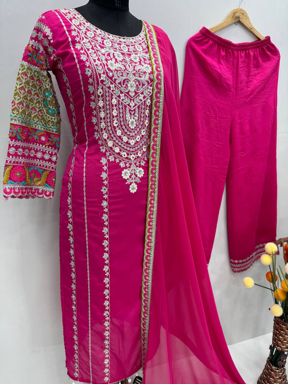 pakistani suits EMBROIDERY SEQUENCES WORK WITH REAL MIRROR pakistani suits