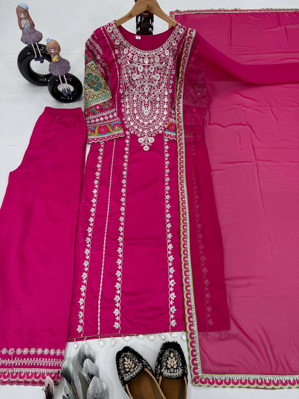 pakistani suits EMBROIDERY SEQUENCES WORK WITH REAL MIRROR pakistani suits