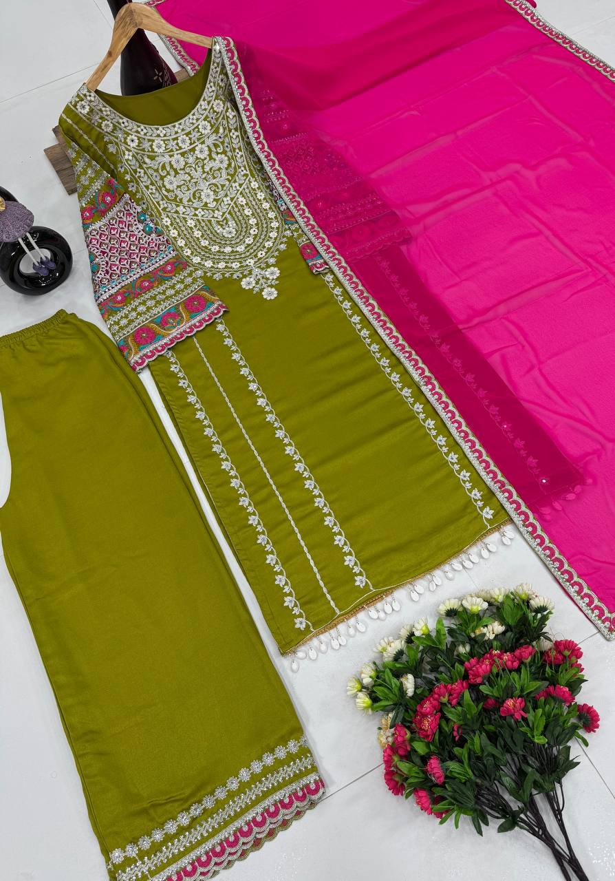 pakistani suits EMBROIDERY SEQUENCES WORK WITH REAL MIRROR pakistani suits