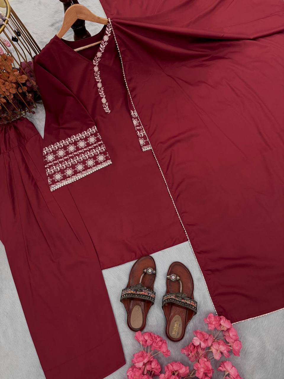 Đěsigner Party Wear Look top with farshi plazzo