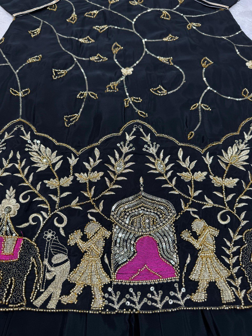 top lehengha & duppata Natural crep silk