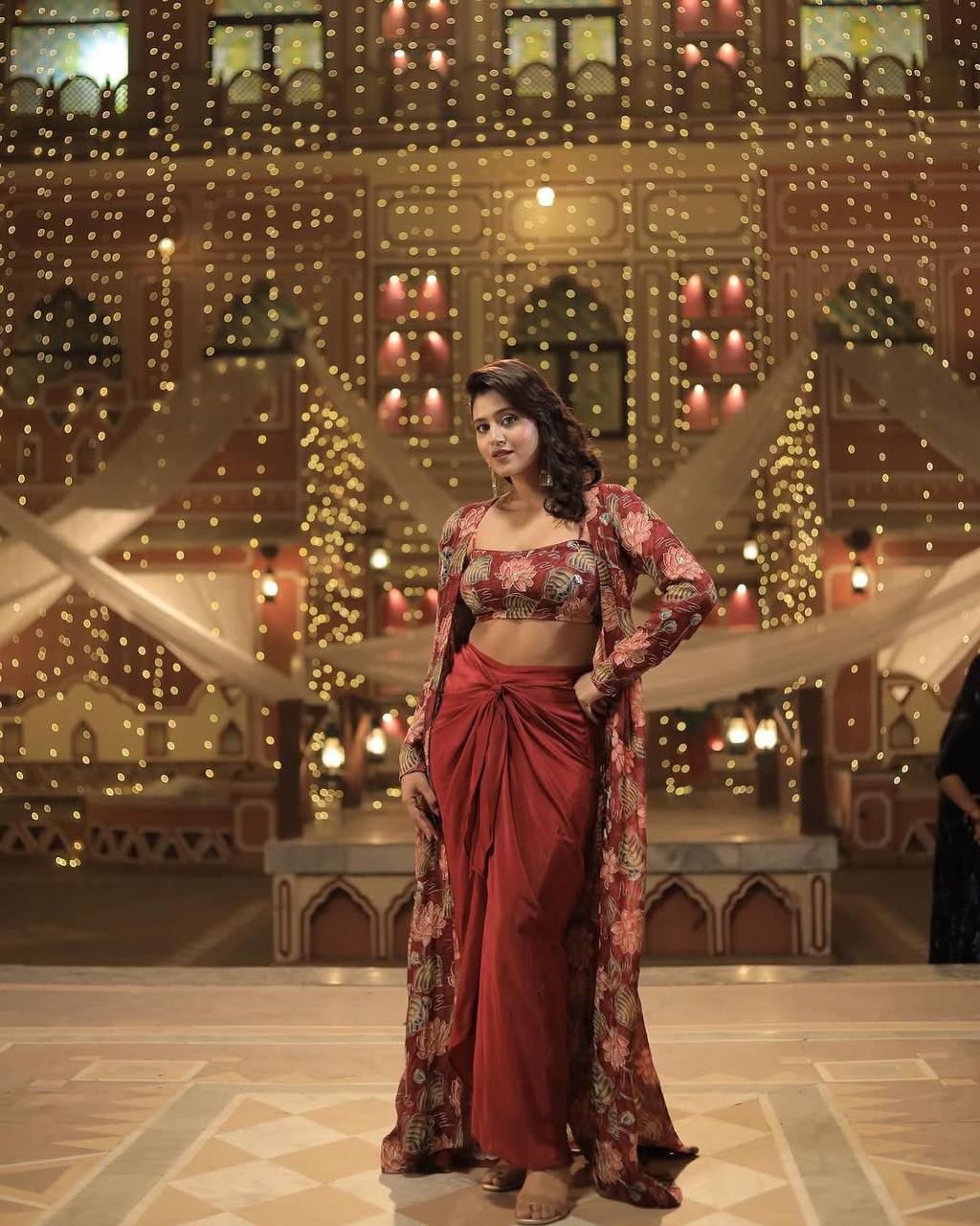 anjali arora THREE PIECE WESTERN OUTFIT FOR TRENDY WEDDING SEASON single available wholesale