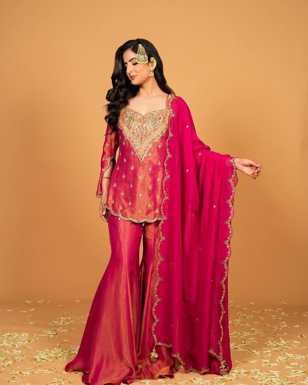 Designer Collection In simar silk With Embroidery Work Top-Bottom And Dupatta Set Fully Stitched Ready To Wear single available wholesale