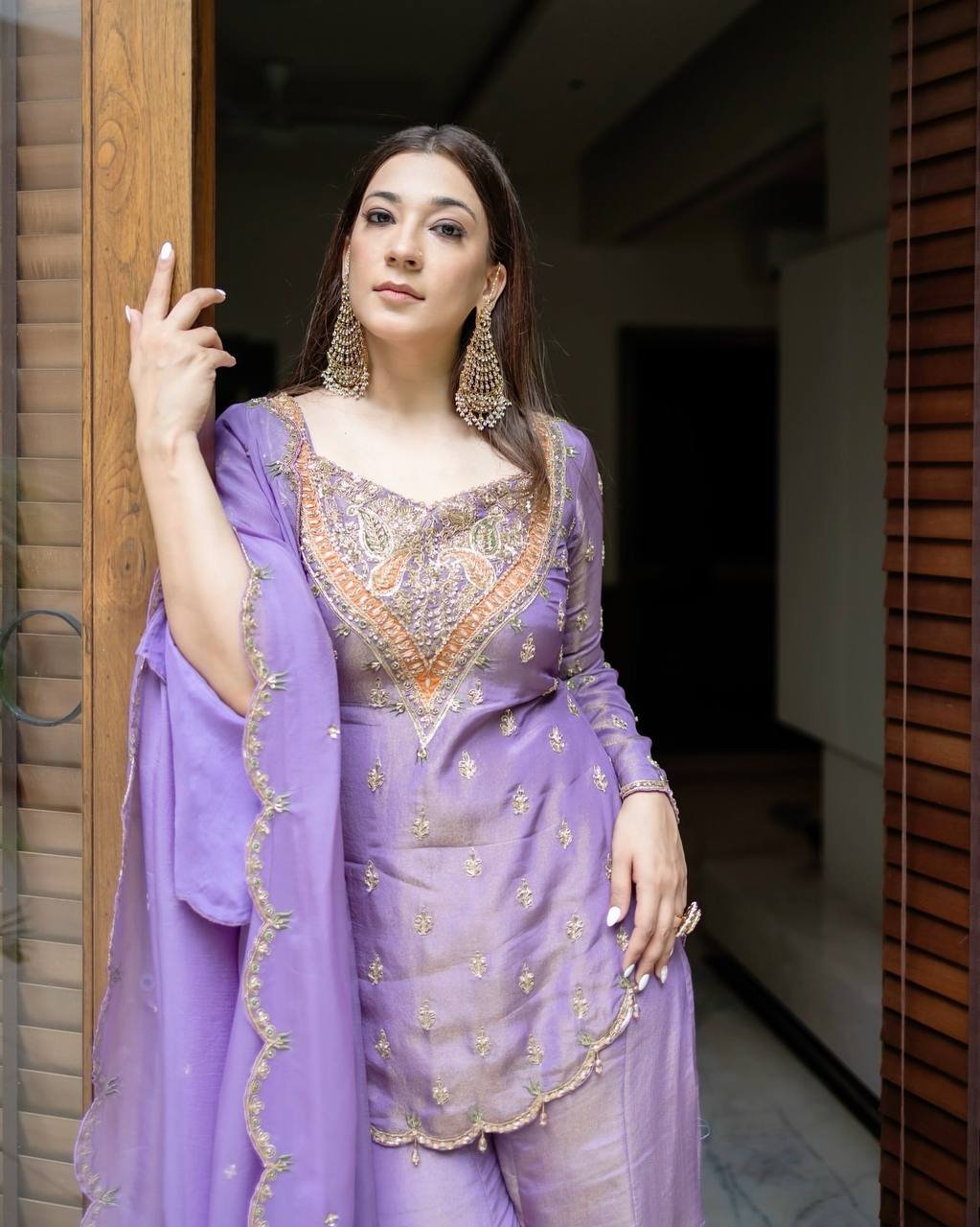 Designer Collection In simar silk With Embroidery Work Top-Bottom And Dupatta Set Fully Stitched Ready To Wear single available wholesale