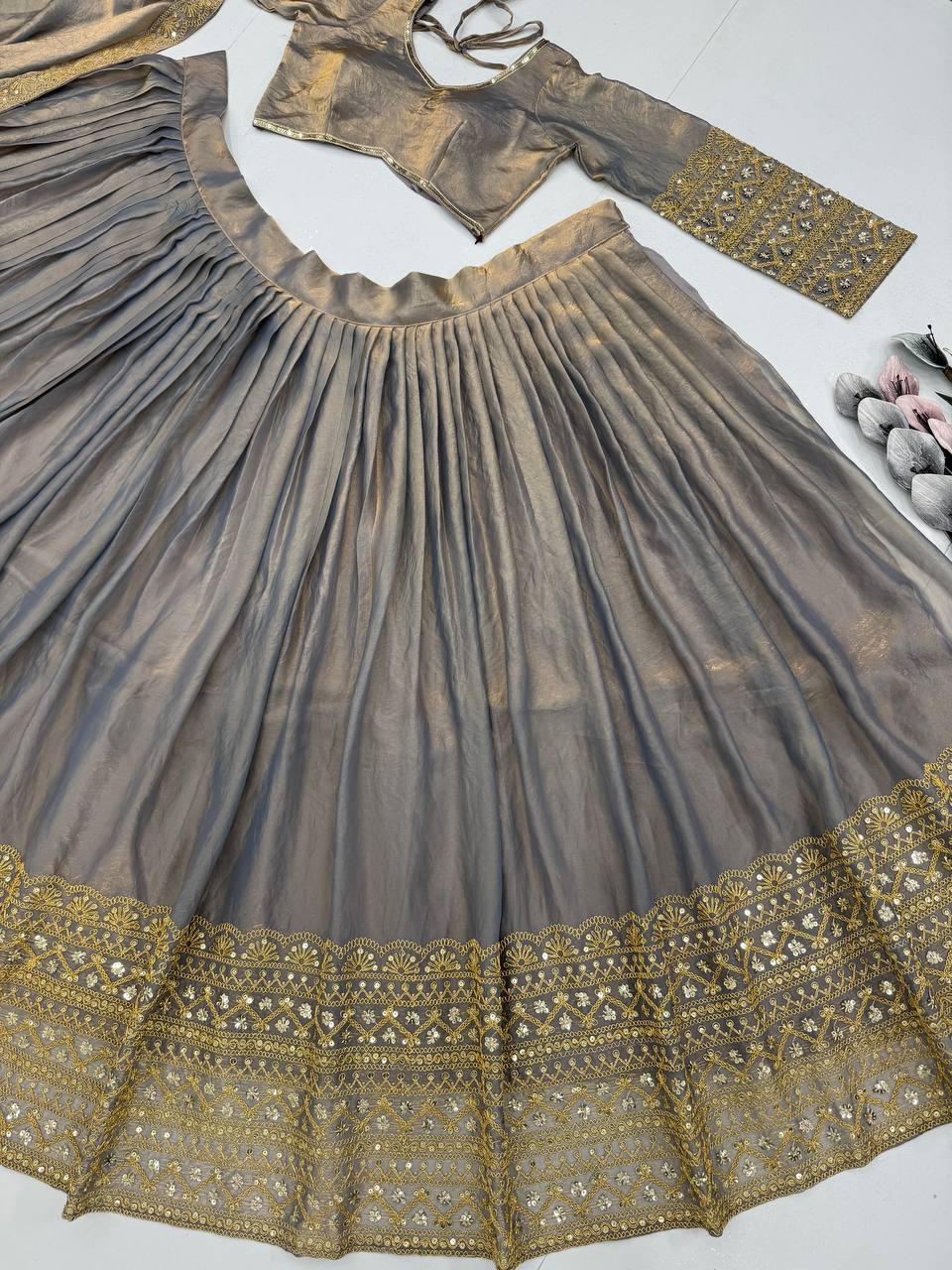 BRIDAL WEAR HEAVY FENDI EMBROIDERY CODING SEQUENCE WORK LEHENGAS CHOLI