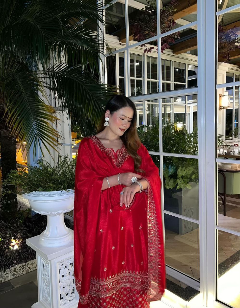 New Designer Party Sharara Suit & Dupatta Set single available wholesale