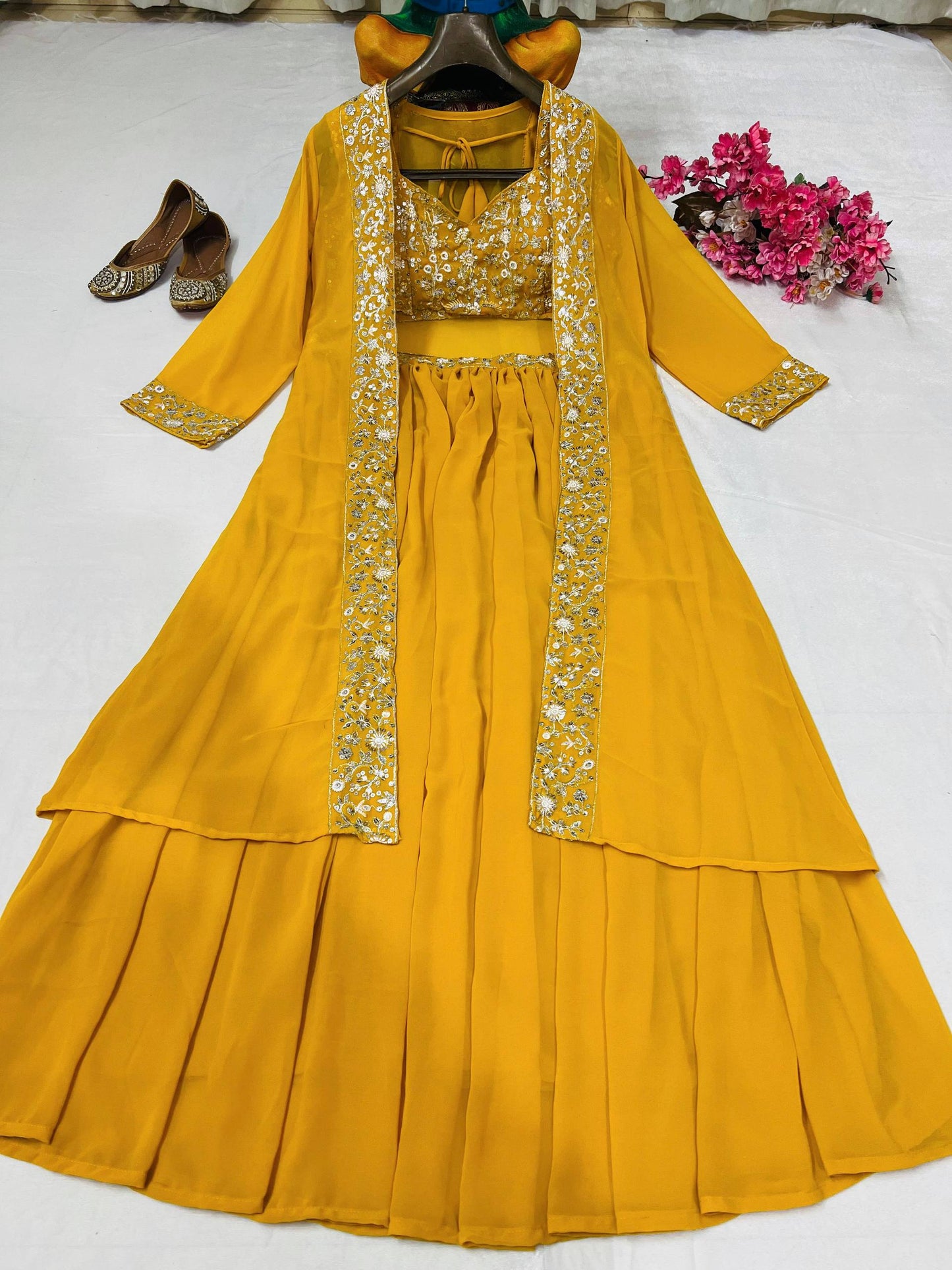 INDOWESTERN LEHENGA CHOLI SET single available wholesale