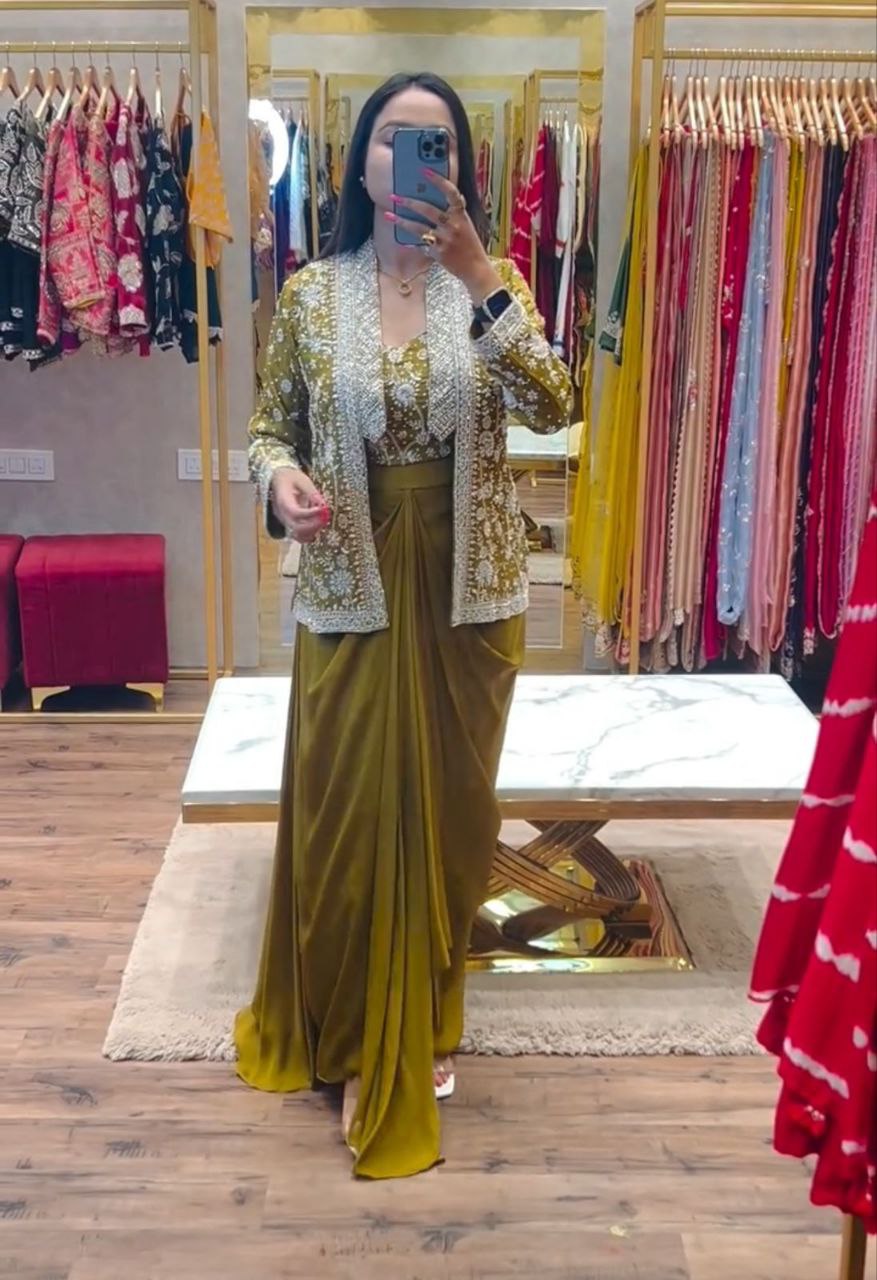 Trending Party Wear Koti with Plazzo 8