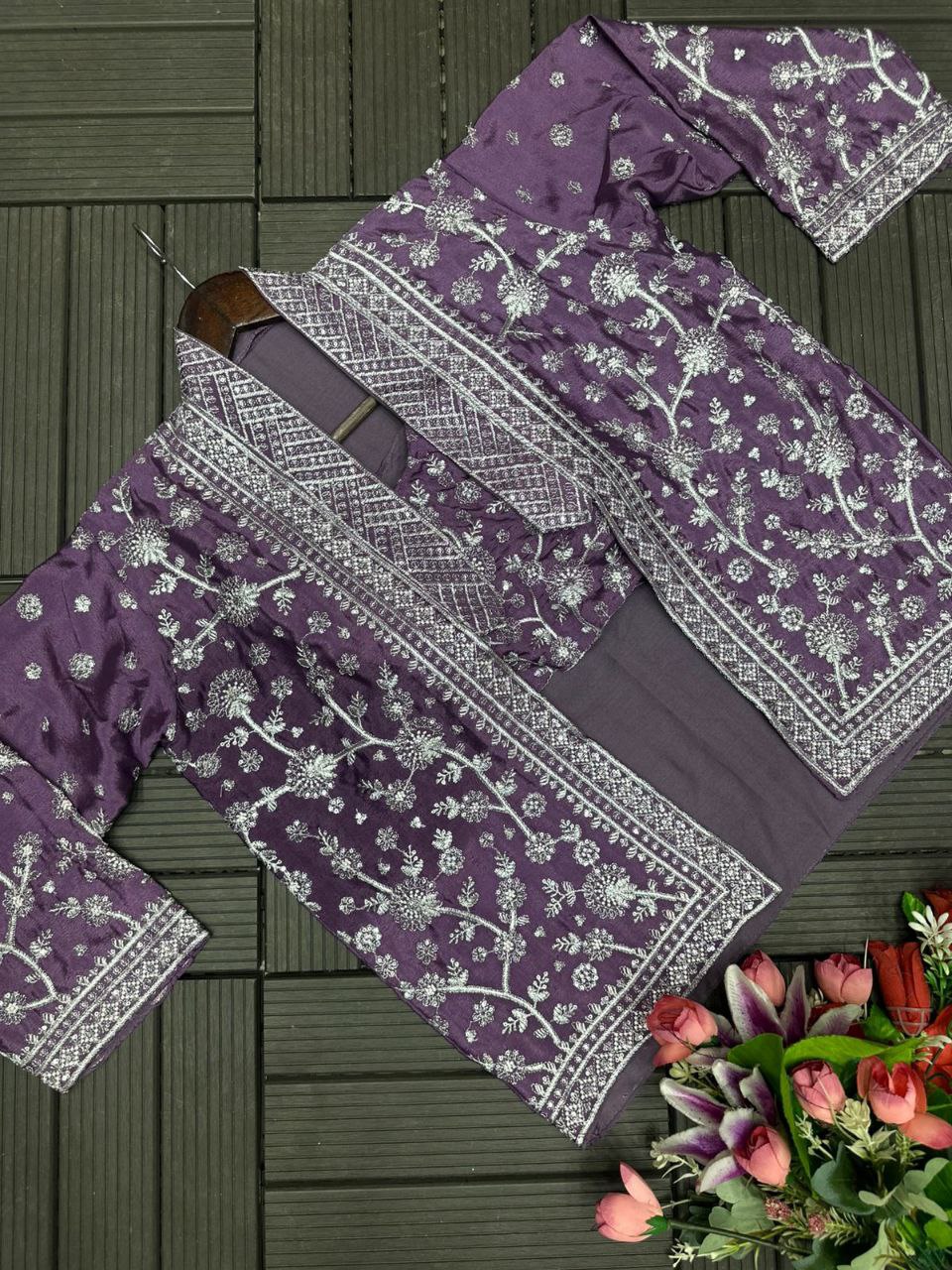 Trending Party Wear Koti with Plazzo 8