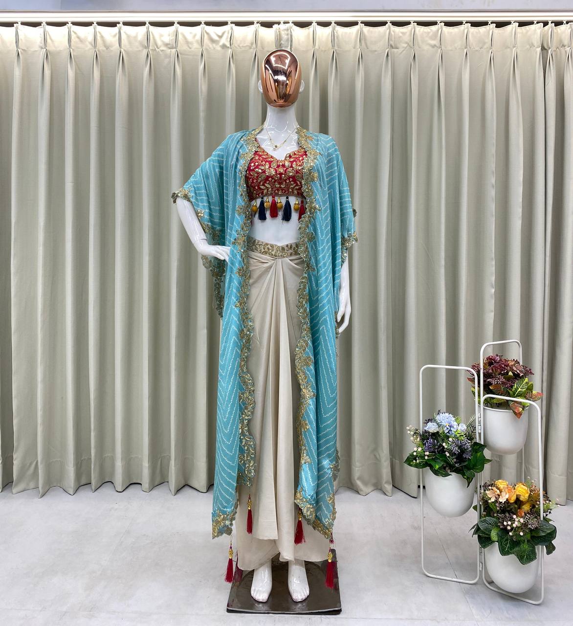 THREE PIECE WESTERN OUTFIT FOR TRENDY WEDDING SEASON