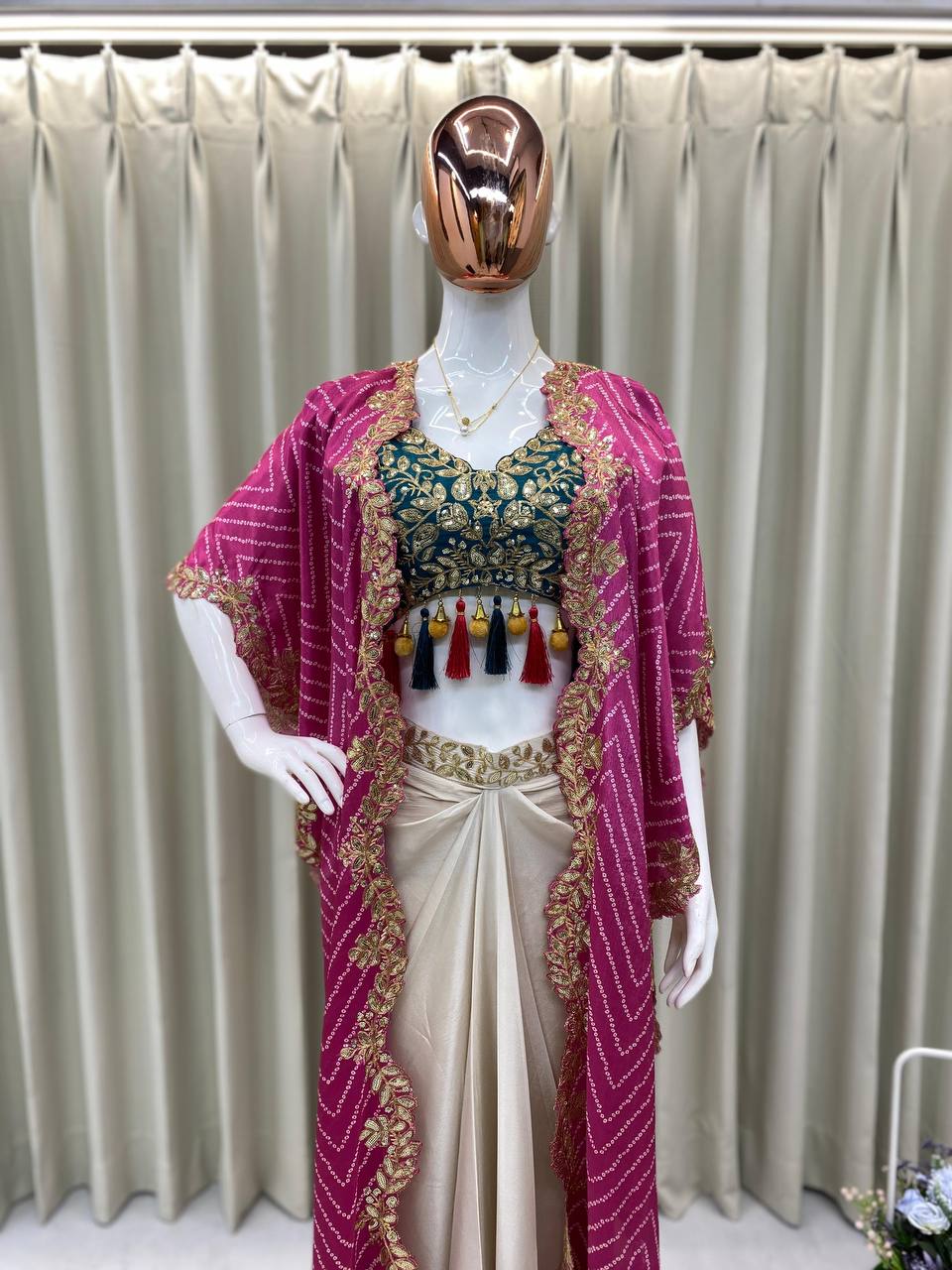 THREE PIECE WESTERN OUTFIT FOR TRENDY WEDDING SEASON