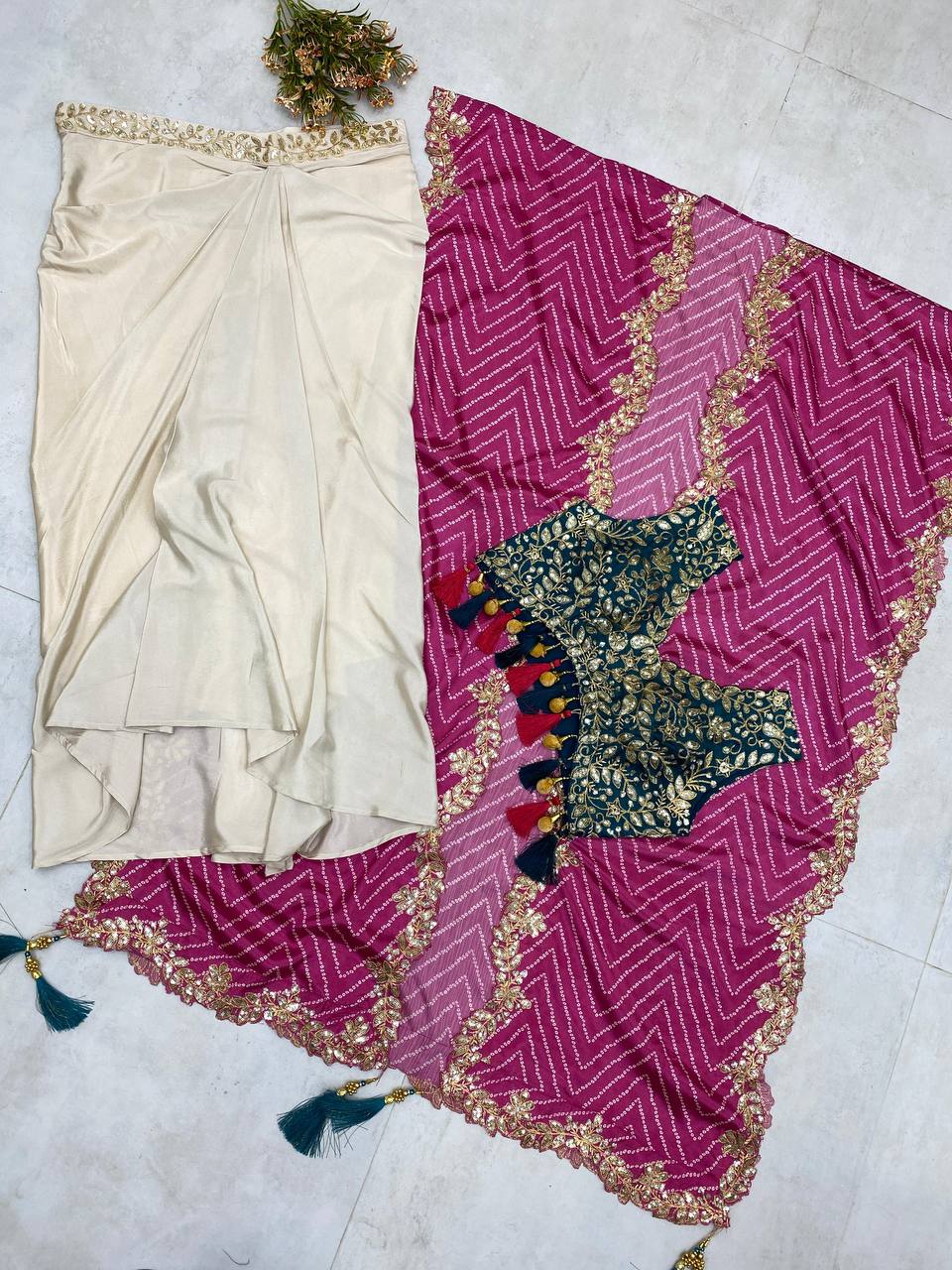 THREE PIECE WESTERN OUTFIT FOR TRENDY WEDDING SEASON