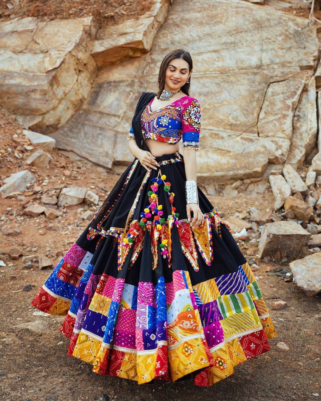 NEW DESIGNER PRINTED LAHENGA CHOLI