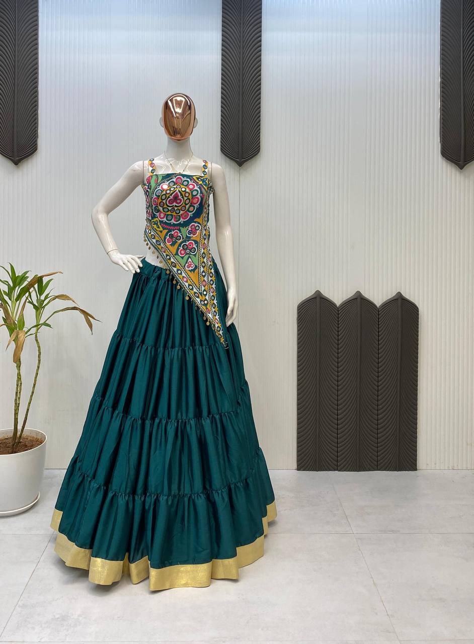 NAVARATRI SEASON OUR EXCLUSIVE FULL STITCHED LEHENGA CHOLI single available wholesale