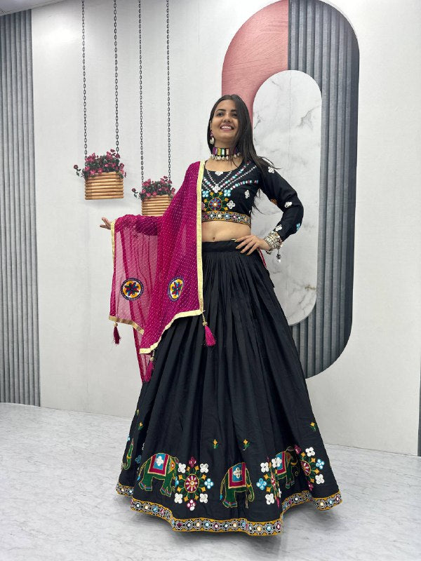 Navratri Special Pure Cotton Lehenga Choli single available wholesale