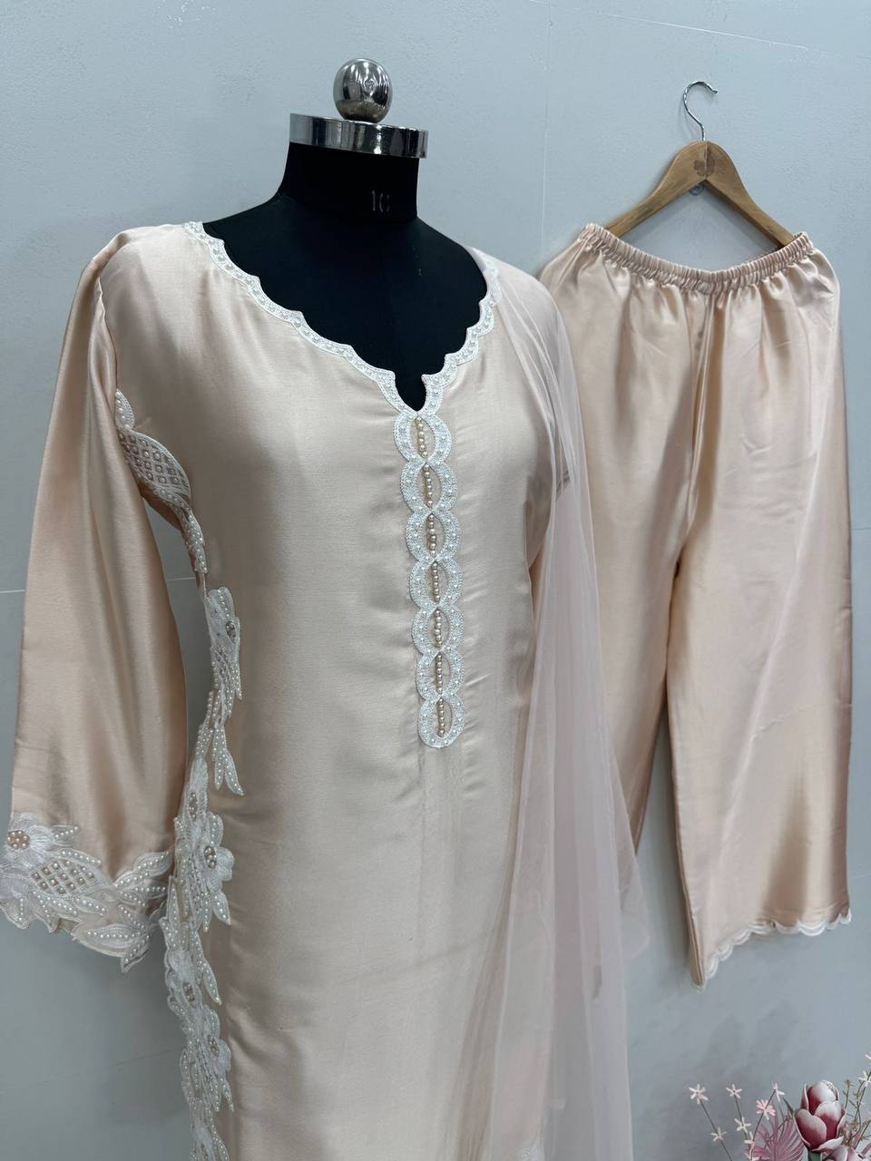 DESIGNER HEAVY TOP PLAZZO SUIT SET