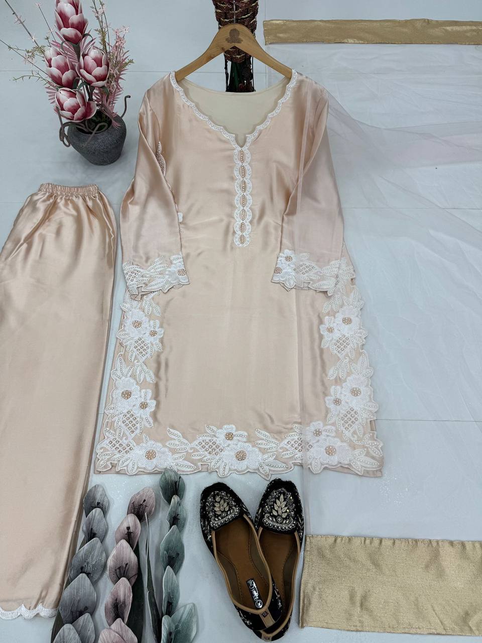 DESIGNER HEAVY TOP PLAZZO SUIT SET