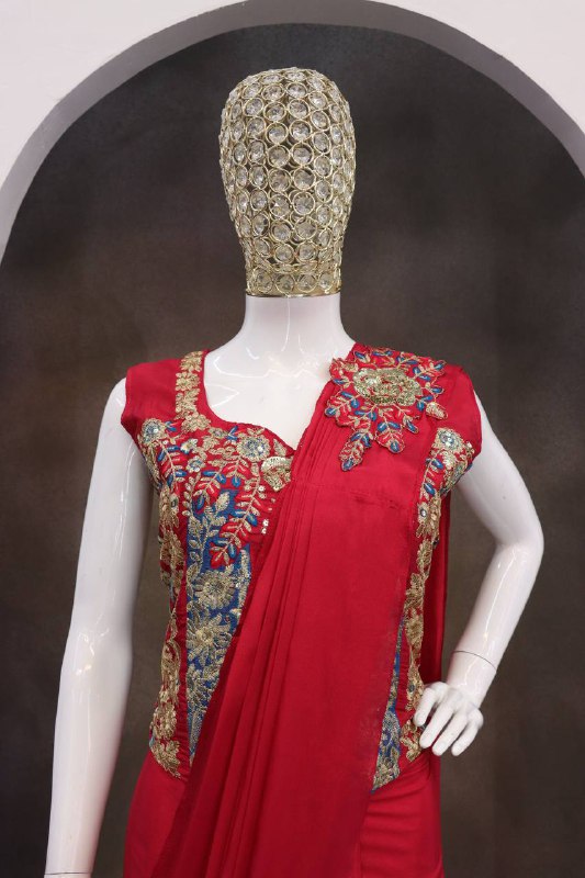 Experience effortless luxury with this premium ready-to-wear saree. Expertly tailored with precise pleats and a refined finish, it delivers a sophisticated look without compromising comfort