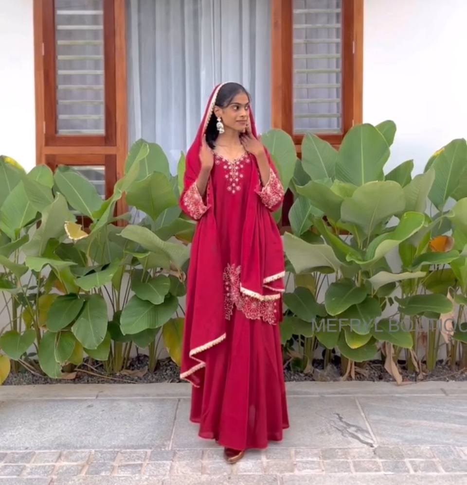 Designer Party Wear Look Top-Plazzo and Dupatta With Heavy Embroidery Beads Work