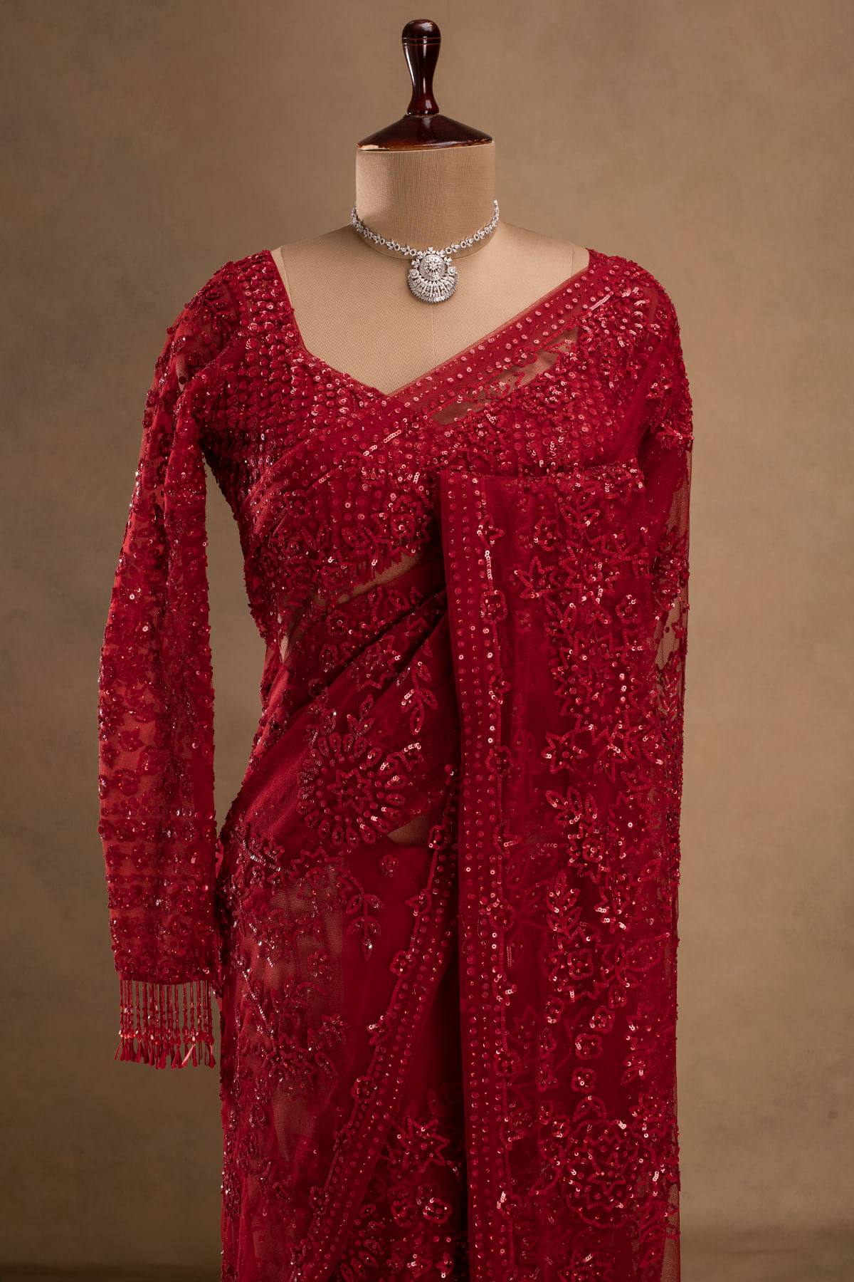 NEW SUPERHIT DESIGN ON FAUX GEORGETTE FABRIC WITH HEAVY EMBROIDERY & FANCY LACE WORK SAREE WITH STITCH BLOUSE single available wholesale