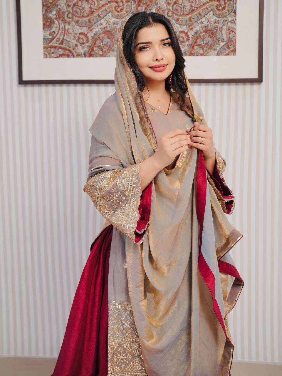 Fendi Crush With *Heavy 5mm Embroidery TOP LEHENGA