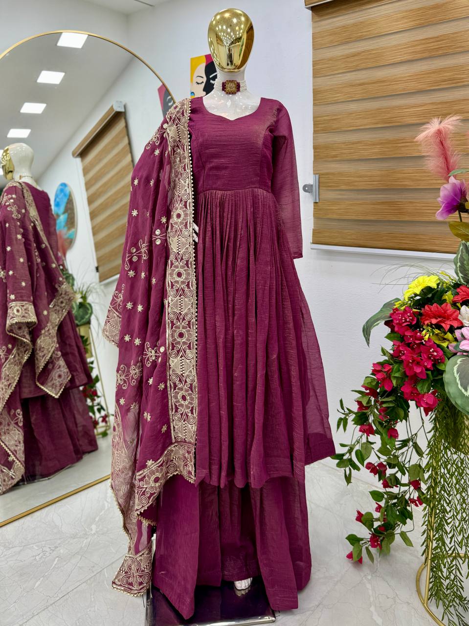 New Designer Party Sharara Suit & Dupatta Set