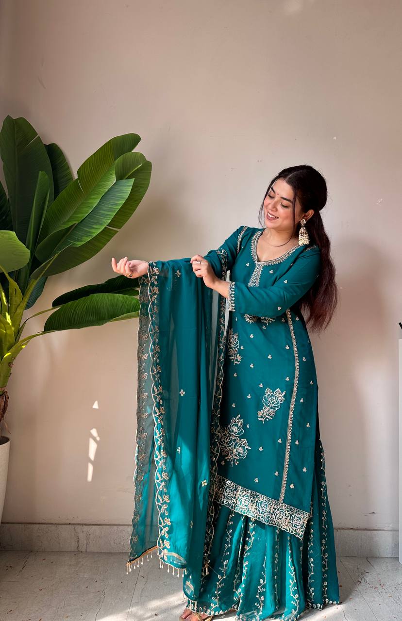 GHARARA PAIR KURTI ,GHARARA AND DUPATTA