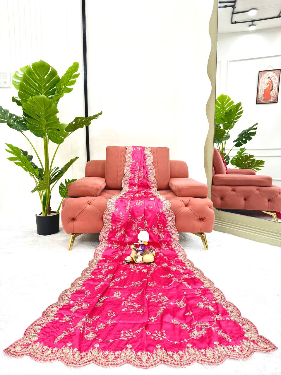 Shine in Every Drape Heavy Japan Satin Silk SAREE