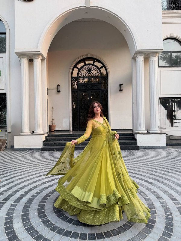 Kediya style shrug lehenga