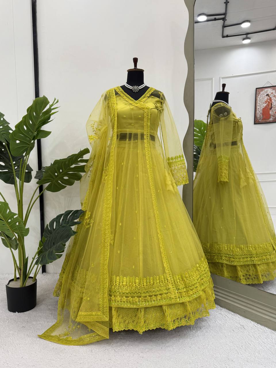 Kediya style shrug lehenga