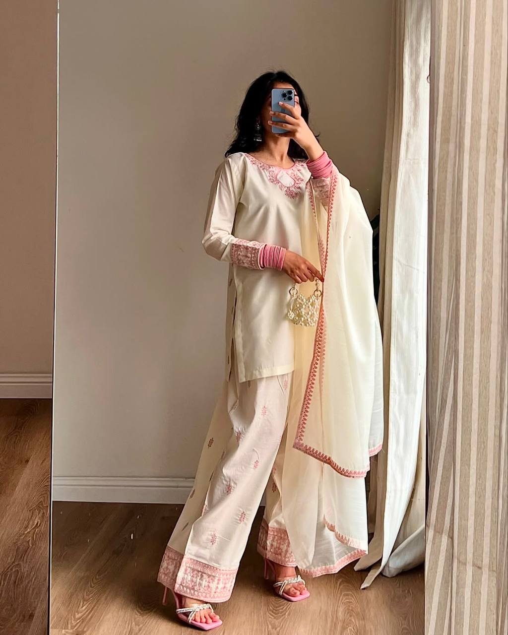 Party Wear Look top with farshi salwar