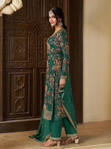 NEW READY TO WEAR COLLECTION FANCY DESIGN WITH DIGITAL PRINTED TOP - PENT WITH DUPATTA
