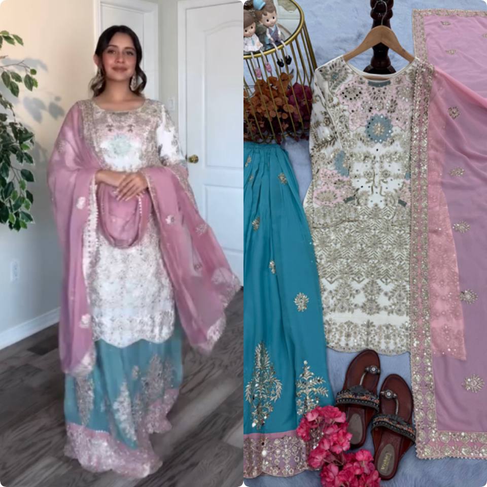 pakistani READYMADE TOP PLAZZO & DUPATTA COLLECTIONS