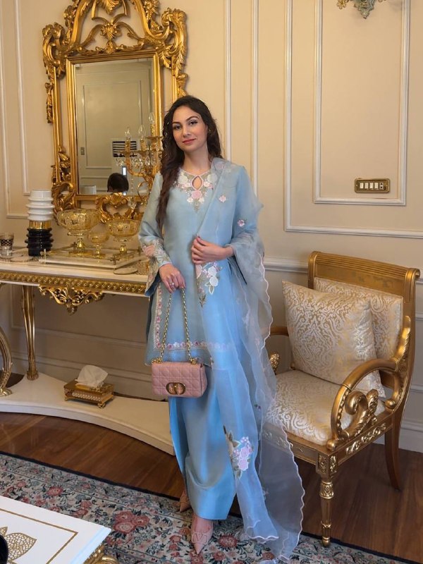 DESIGNER AND MOST TRENDING FARSI SALWAR SUIT IN THREE PIECE WITH EMBROIDERY WORK