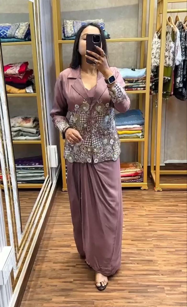 Trending Party Wear Koti with Lehenga