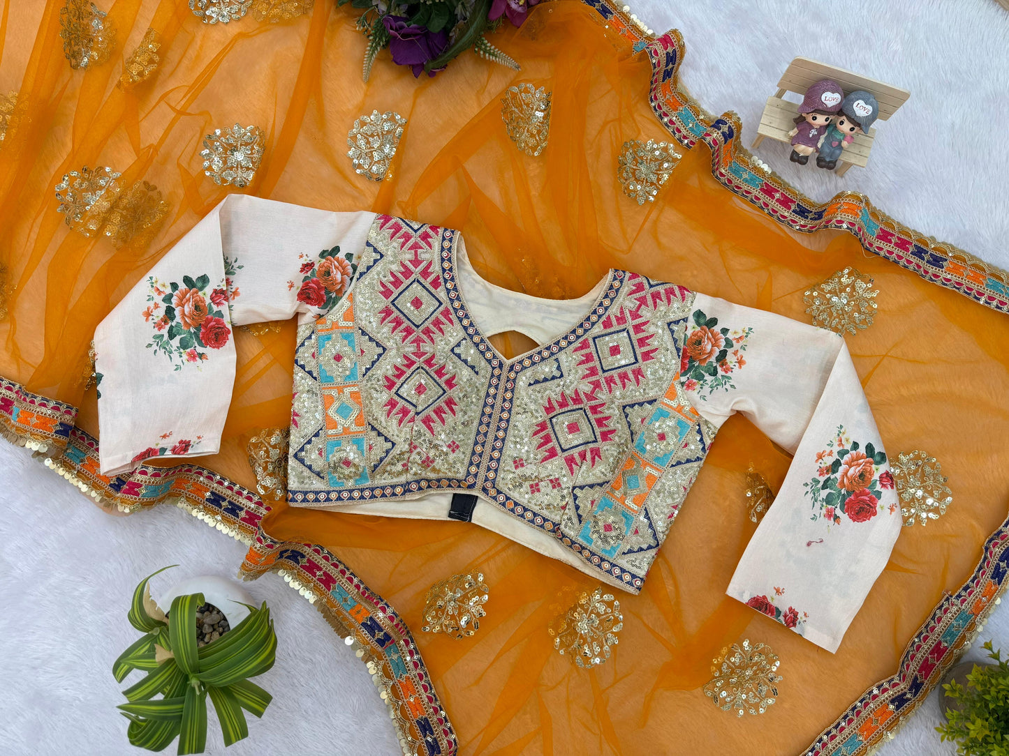 LAUNCHING NEW SUPERHIT DESIGN ON NET FABRIC WITH HEAVY EMBROIDERY & FANCY LACE WORK SAREE WITH STITCH BLOUSE