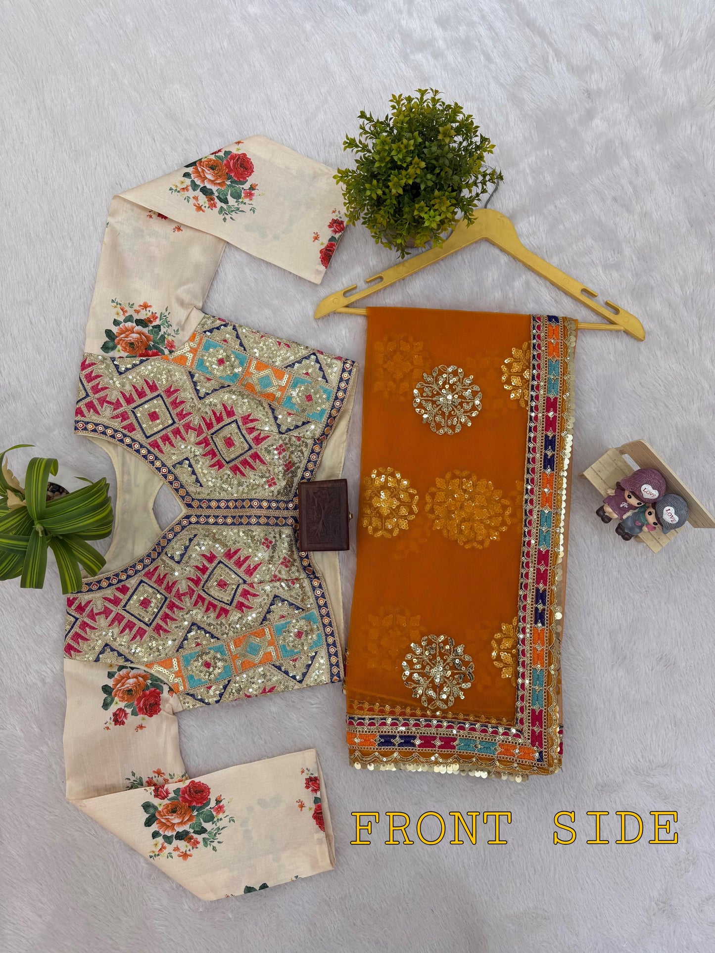 LAUNCHING NEW SUPERHIT DESIGN ON NET FABRIC WITH HEAVY EMBROIDERY & FANCY LACE WORK SAREE WITH STITCH BLOUSE