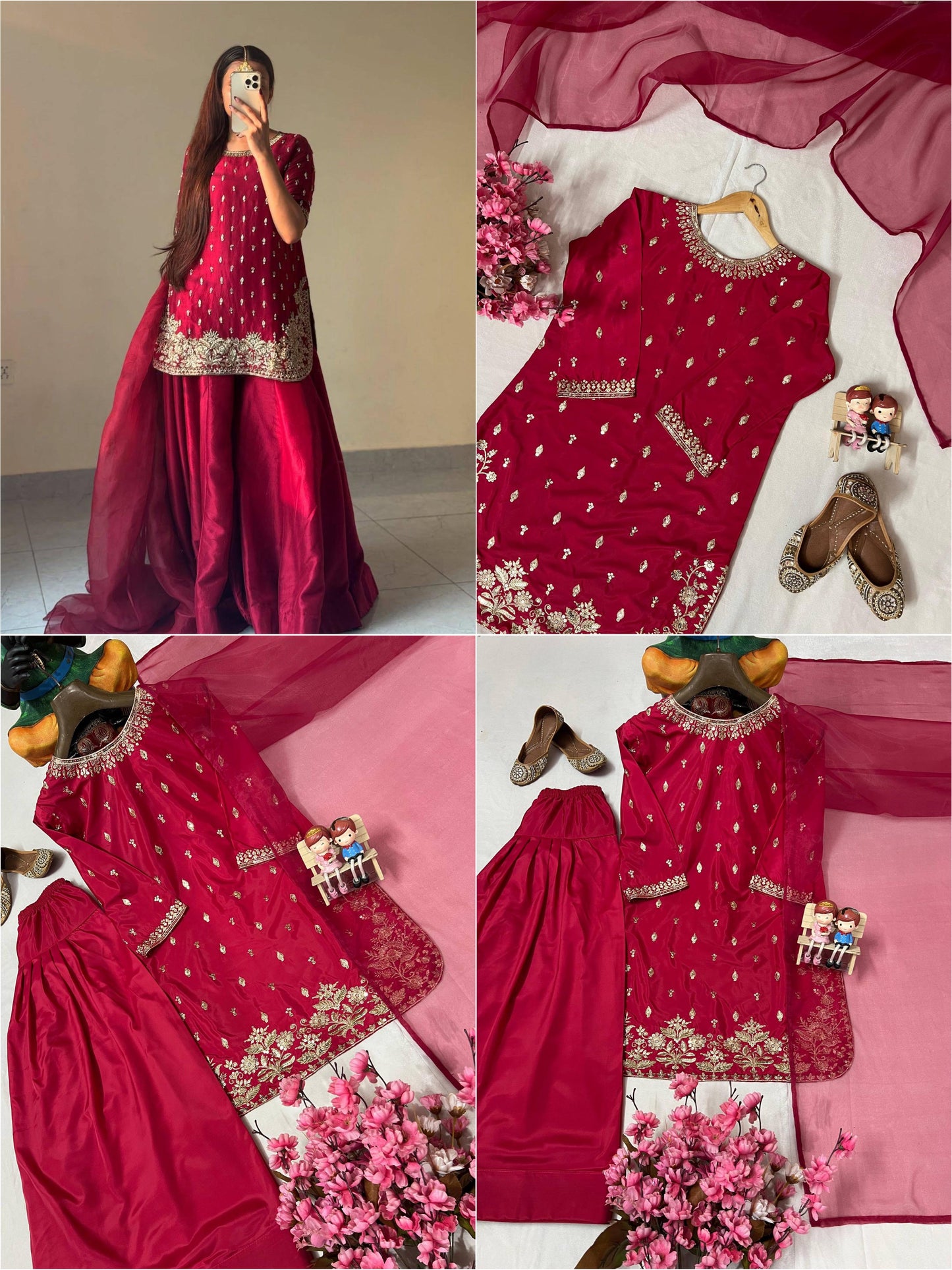ENHANCE THE BEAUTY OF YOUR WARDROBE WITH THIS NEWLY LAUNCHED FARSI KURTI-PLAZZO SET