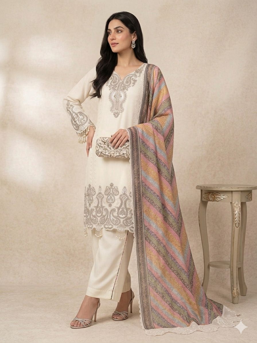 THIS WEDDING SEASON WEAR OUR BEAUTIFUL SEQUENCE EMBROIDERED TOP , PLAZZO WITH DUPATTA