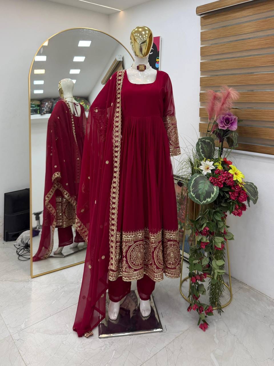 New Designer Party Gown & Dupatta