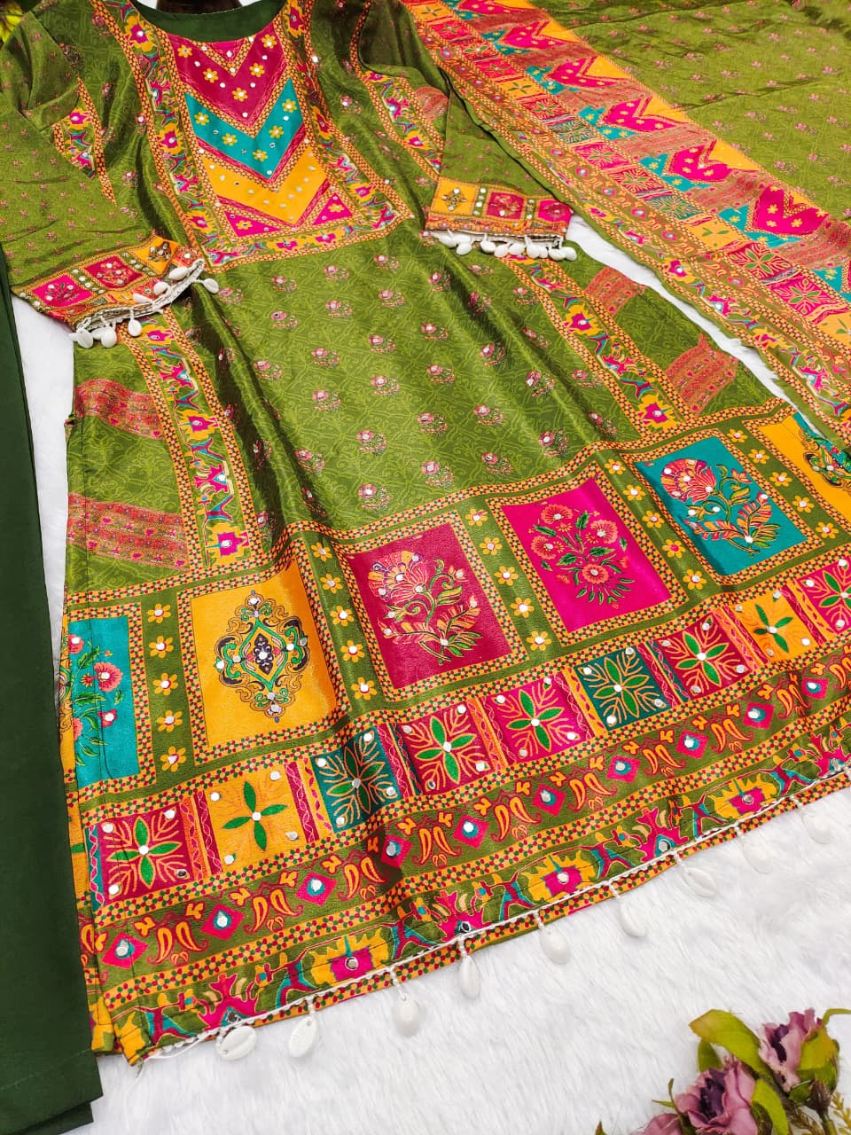 Digital Print Set with Real Mirror Work π« π₯ Fully Stitched | Ready to Wear | Classy Look at Best Price!