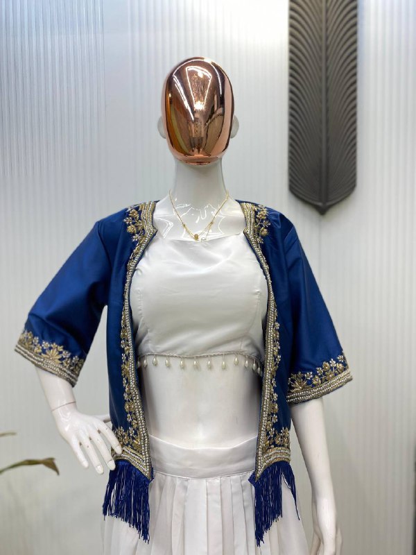 THREE PIECE WESTERN READY TO WEAR DRAPED DHOTI WITH KOTI